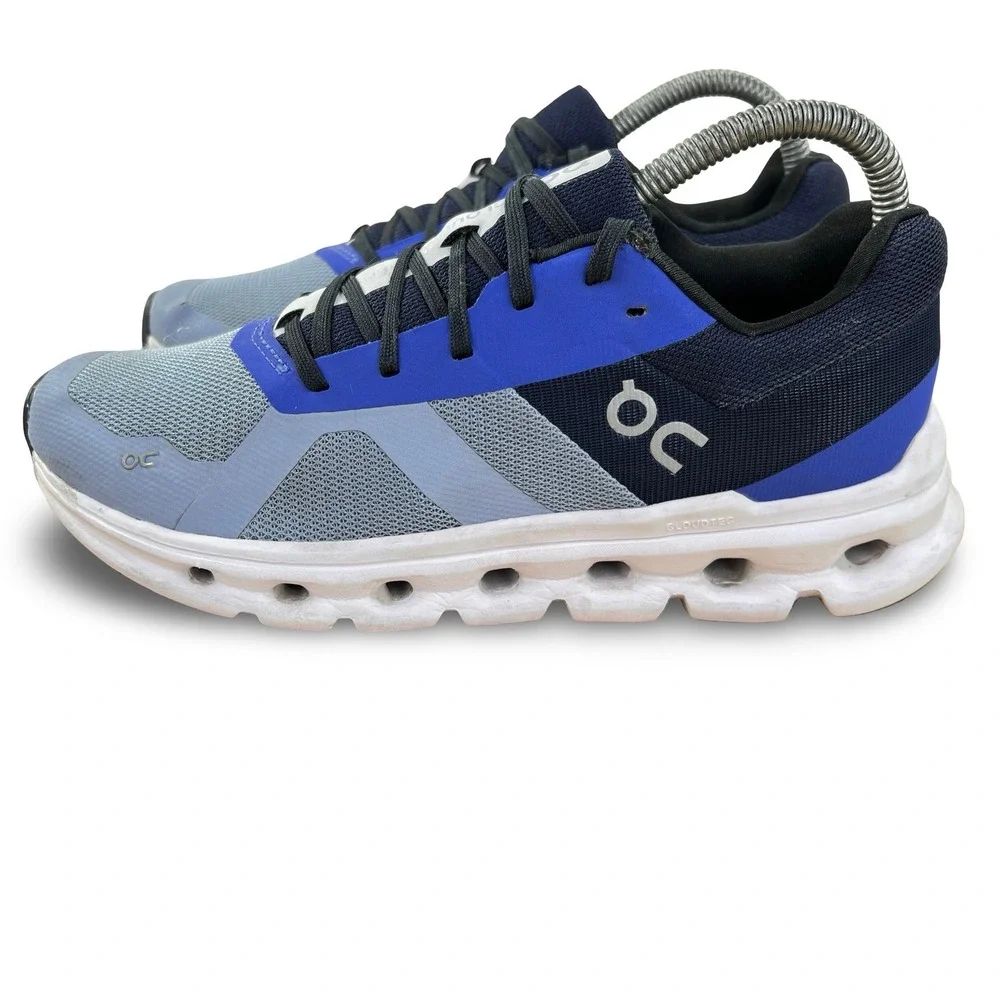 On Cloudrunner Running Shoes Womens Size 7 Blue Grey CloudTec Athletic Sneakers